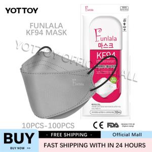 YOTTOY 100Pcs KF94 Mask 4Layer Protective Face Mask High Quality Washable Outdoor Waterproof Dustproof Anti-Fog Safe and Efficient