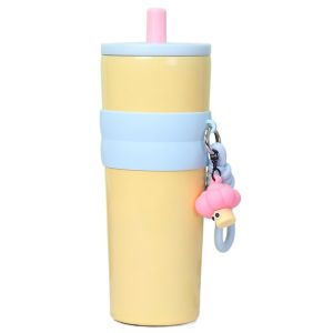 HENLI Large Capacity Insulated Water Bottle Cute 710ml Thermos Bottle Drinkware Keeps Cold and Heat Cold Beverages Cups Coffee Tea