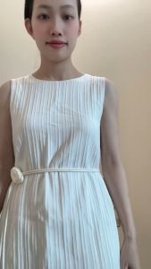 Thắt lưng nữ dây da hoa hồng vải ren đai váy thời trang hoa gắn ngọc
