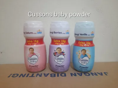 BEDAK BAYI CUSONS CUSSONS BABY POWDER FRESH SOFT MILD KEMASAN BOTOL ISI 35+15 75+25 DAN 100+30 GRAM