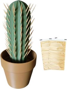 Cactus Toothpick Holder Cactus Toothpick Dispenser 3D Printed Cactus Shape Toothpick Holder Dispenser Funny Decor piece for Home/Office/Desktop Gift for friends