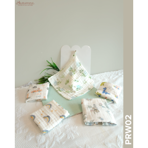 Autumnz 6 Layer Cotton Baby Muslin Washcloth (5pcs/pack)