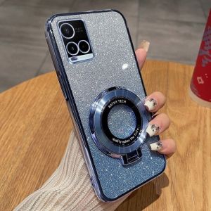 Softcase VIVO Y21 Y21A Y21S Y21T Y33S Y33T Premium Glitter Case free Ring Magsafe Holder