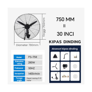 kipas angin dinding 20/30 inch kipas industri Kipas Angin Dinding Industri Stand Fan Tiga penyesuaian gigi Kipas Angin Besi Kipas industri yang cocok untuk skenario