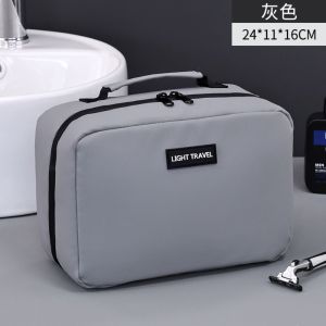 MYCOLOR Dry Wet Separation Mens Toiletry Bag Waterproof Large Capacity Makeup Storage Bag Simple Handheld Wash Bag Travel Business