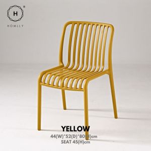 Homlly Outdoor Balcony Patio Pool Side Dining Stackable Chairs with Arm rest