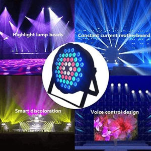 60W 54 LED RGB Flat Stage Par Light DMX512 Master