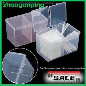 zhaoyanping Transparent Plastic Cotton Swab Storage Box Desktop Dust-Proof Makeup Removal Cotton Lipstick Cosmetics Storage Organization