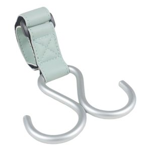 WARM STOP Double Hook Baby Stroller Hooks S Shape PU Stroller Accessories Multifunctional Solid Color Hanging Hook Pram