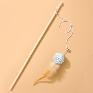 Mainan Kucing Cat Teaser Cat Toys Stick Mainan Kucing bulu Lonceng Krincing mainan hewan peliharaan