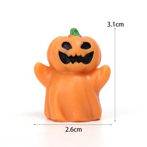1/5Pcs Mini Fairy Garden Resin Ornaments Cute Cartoon Pumpkin Ghost Miniature Figurines Halloween Decor Accessories