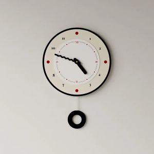 FFBH Silent Wall Clock Modern Minimalist Wall Watch Nordic Interior Living Room Clocks Elegant Stylish Pendulum Clock Room Ornaments 9R3H1