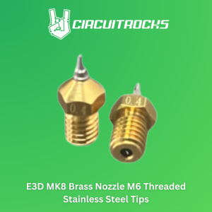 E3D MK8 Brass Nozzle M6 Threaded Stainless Steel Tips