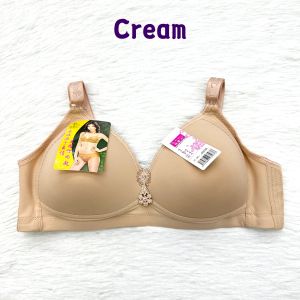 ￼[READY STOCK]  128# NON-WIRED 36-50 SIMPLE FULL CUP BRA / BAJU DALAM 36-50