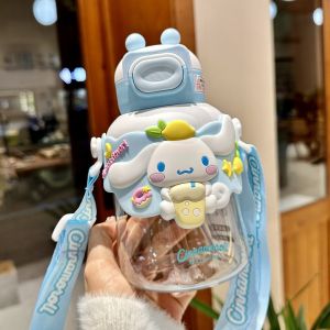 【SG Seller🇸🇬】Sanrio 3D Water Bottles with Straw Kuromi Melody Hello Kitty 700ml Tritan Leakproof