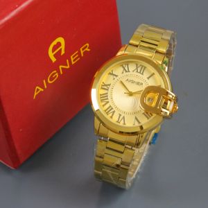 Box Exclusive Jam Tangan Aigner Romawi VA-726SSA / Jam Tangan Fashion Wanita Tali Rantai Diameter 4 cm