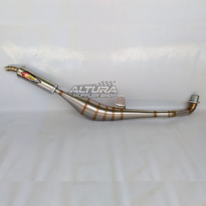 Knalpot motor Creampie dot samping stainless steel for Yamaha F1ZR / FIZR / FIZ-R / FIZ R