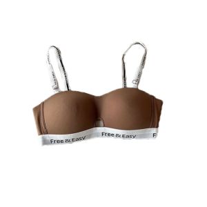 QIWANBA19 กลวงออก บราไร้สายบรา ฟิตติ้ง ตัวอักษรสำหรับเด็ก ชุดชั้นในดันทรง นุ่มนุ่มๆ หน้าอกที่รวบรวม บราไร้ตะเข็บ สาวๆ