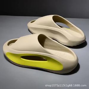 Customized MenS EVA Slippers Non-Slip Thick-Soled Suitable For Outdoor Wear Trendy One-Strap Slippers Home-Use Odor-Resistant Sandals