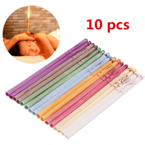 10Pairs Aromatherapy Ear Candles/Cleaner Beeswax Ear Wax Removal/Ear Therapy Treatme Natural Relaxation in Multiple Colors