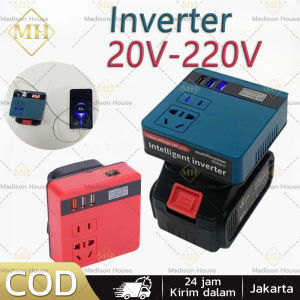 MK Inverter 21v ke 220V 100W - 3 USB Baterai Makita soket konverter daya multifungsi Pengisi daya cepat DIY Inverter