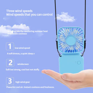 kangle พัดลมมินิคอพับได้ พัดลมขนาดเล็ก พัดลมตั้งโต๊ะขนาดเล็กแบบพกพา พัดลมชาร์จ USB