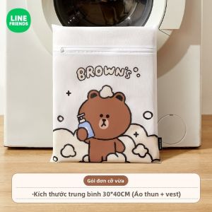 Túi Giặt Line Friends Brown Lưới Mịn Bảo Vệ Quần Áo Polyester LFB278