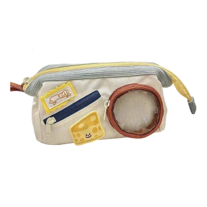 Cartoon Pencil Case Large Polyester Pen Pouches Pencils Organiser Bag Travel Makeup Storage Bag For School Office Travel