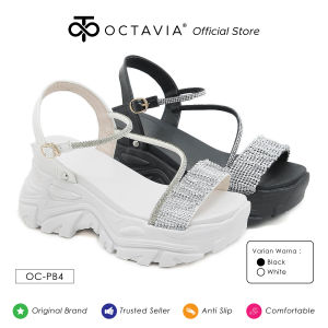 OCTAVIA Sandal Slingback Wedges Heels Wanita #OC-PB4