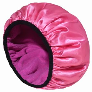 STARGOODS EVA Exterior Shower Cap Terry Cloth Lined Reusable Bath Hair Cap Bathroom Supplies Large Shower Hair Cover Hair