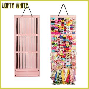 Lofty White Hair Accessory Display Storage For Children With Hook Hair Bows Holder Large Capacity Hair Clips Organizer Hanger