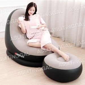 SOFA ANGIN+SANDARAN BAHAN BULU TIDAK PANAS READY Kursi Santai Dengan Sandaran Kaki