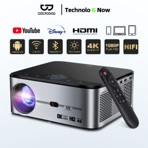 GOOJODOQ 2023 New touch screen Projector 4K WiFi projector  4k projector portable projector โปรเจคเตอร์  Android iOS wiFi HDMI projector portable double speaker Bluetooth เชื่อมต่อมือถือ คอมพิวเตอร์ iPad PS4 PS5