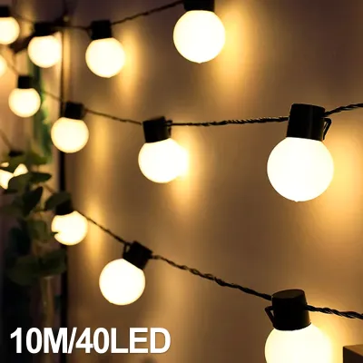 10M outdoor solar G40 bulb LED string lights waterproof solar lights LED lights decorated courtyards pavilions gardens streets holidays small taverns