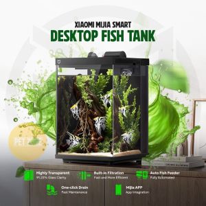 Xiaomi Mijia Smart Fish Tank Aquarium Auto Feed / Auto Switch Lights / Pump for Betta Guppy Shrimp etc (10 Liters 2.6 gallons) MYG200 EASY MAINTENANCE