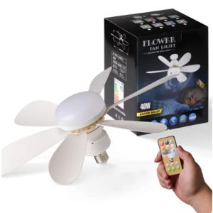 PRIMEPICKGLOBAL 2 in 1 LED Ceiling Fan Light Remote Control Adjustable Lighting Modes Ceiling Fan Silence Energy-saving Fan Lamp Bedroom