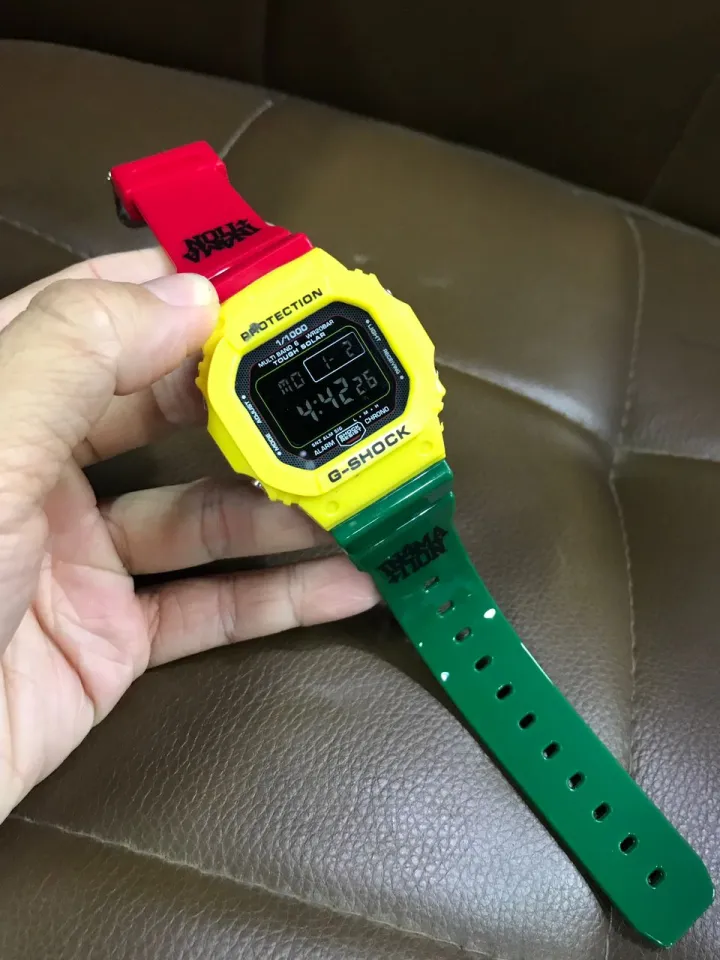 NEW ARRIVAL G--Shock Dw5600 Rasta FOR MAN WOMAN WIHT FREE GIFT