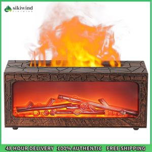 Fireplace Flame Air Humidifier with Timer Aromatherapy Diffuser for Home Office