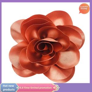 Graceful 15cm Fashion Large Flower Brooch Clip Satin Fabric French Flower Brooch Handmade Suit Sweater Coat Decor Pins Brooches