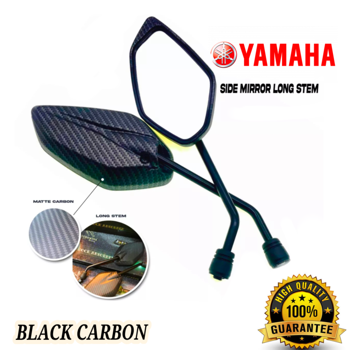 YAMAHA SNIPER 150 long stem side mirror new carbon / Full Black