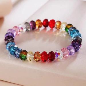 good 999 Fashion temperament Colorful Pearl Crystal Bracelet good luck girl simple Bracelet B3052