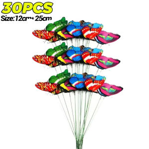 60Pcs 3D Simulation Butterflies Garden Yard Planter Colorful Butterfly Stakes Decoracion Outdoor Flower Pots Decor