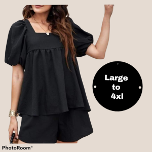 Short terno  Soft cotton spandex large to x4L