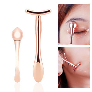 LUCKY HOMEEE Mini Chống vòng tròn bóng tối Hình chữ T Gậy xoa bóp Magic Stick Kem bôi Con lăn massage mắt Nâng cơ Thìa kem mắt