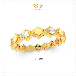 Gold Cincin Emas Renaissance Castella Model Baru Ring CT 640