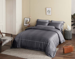 Palais Suite TENCEL™ Heather White Lined Quilt Cover