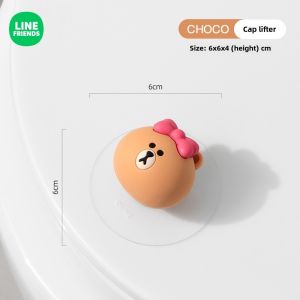 100% Authentic Line Friends Toilet Lid Lifter Portable Toilet Cover Bracelet Avoid Touching Lid Handle Bathroom Accessories LFB185