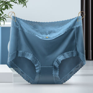 Meooliisy sợi vitcô không đường may quần lót thoáng khí Cho Phụ Nữ Ren Giữa eo Đồ Lót Đơn Giản Quần Lady Panty M-XL