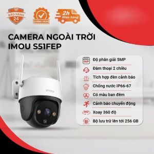 Camera Wifi IMOU S51FEP 5.0MP Hoặc S31FEP 3.0MP ngoài trời chống nước xoay 360độ Có Míc Có Loa Chính Hãng Imou Việt Nam