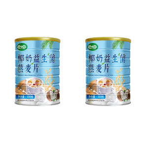 无糖健康椰奶益生菌燕麦片 养胃代餐饱腹 早餐 Replacement Breakfast Coconut Milk Probiotic Oatmeal Meal Reduced Fat Oatmeal